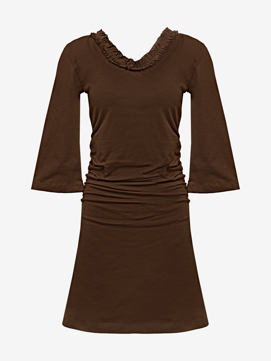 Donna Dress in Chocolate