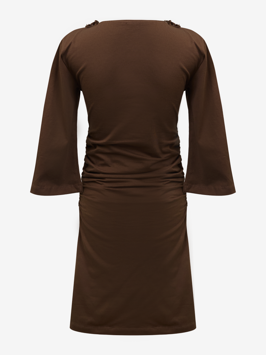 Donna Dress in Chocolate