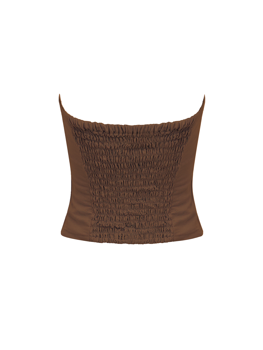 Bella Top in Brown